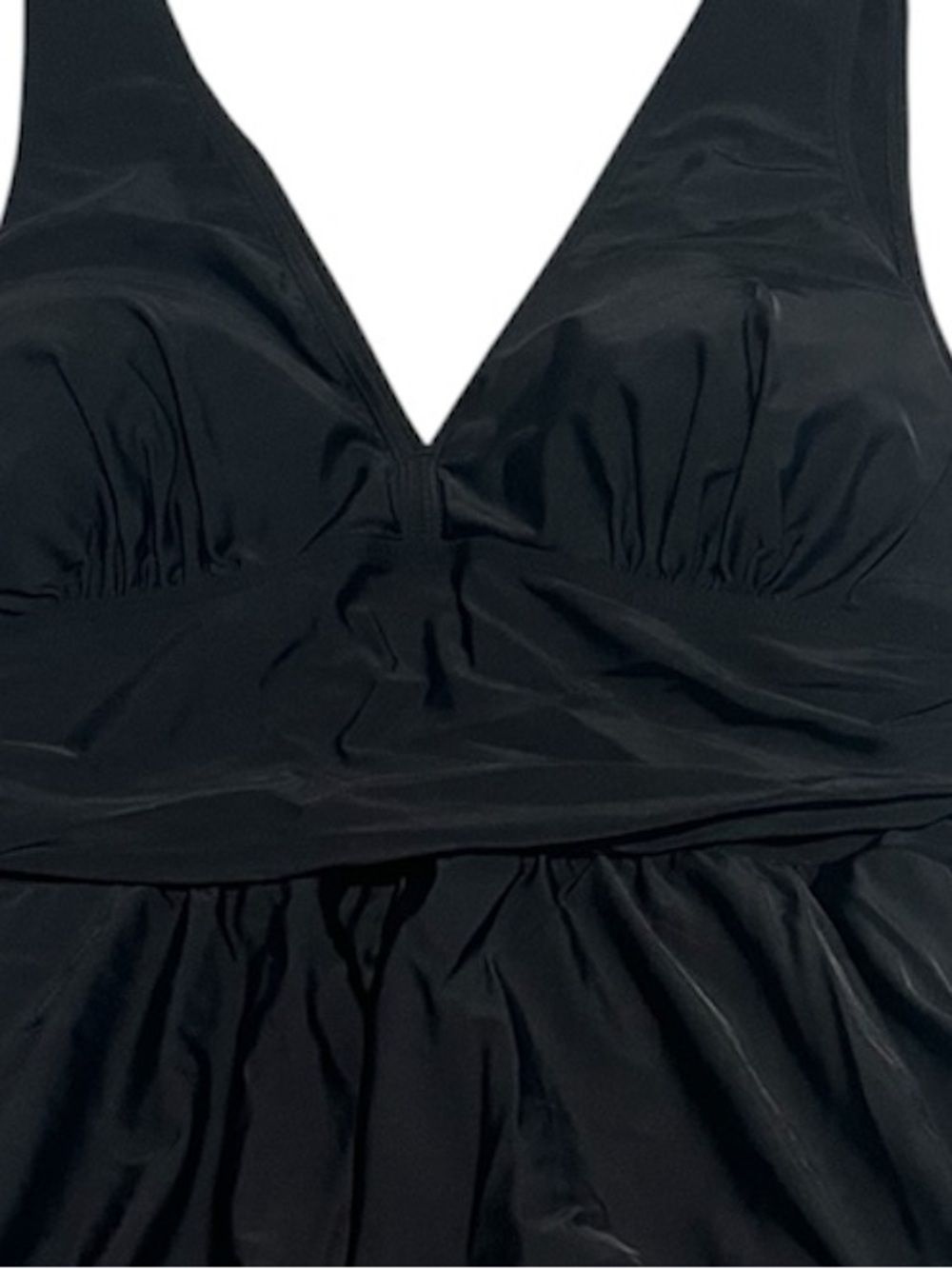Torrid • Wireless Black Asymmetrical One-Piece Swim Dress - Size 2/2X/18-20 - Picture 10 of 13
